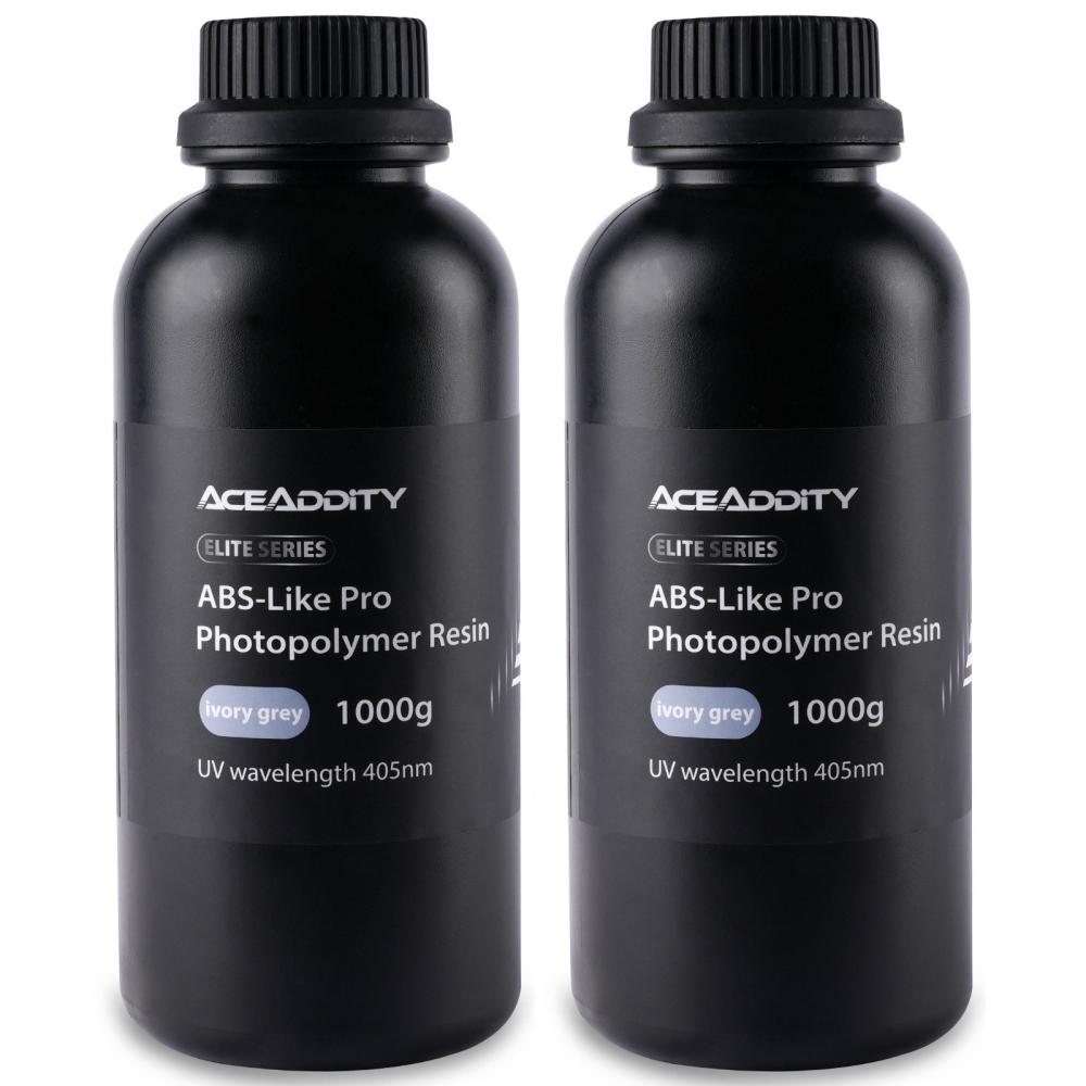 3D Printer Filament |   Aceaddity ABS-Like Pro 3D Printer Resin 405nm UV-Curing Standard Photopolymer Resin with Hardness and Toughness Suitable for 2K/4K/8K LCD/DPL/SLA 3D Printers High Precision & Non-Brittle – Grey 1kg/Bottle (2 Pack) 3D Printer Filament 3D Printer Filament