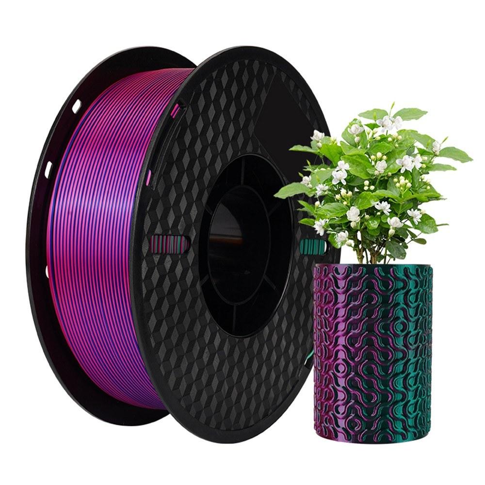 3D Printer Filament |   KINGROON 3D Printer PLA Filament 1KG 1.75mm Triple Color Silk PLA Filament – Red Green Blue 3D Printer Filament 3D Printer Filament