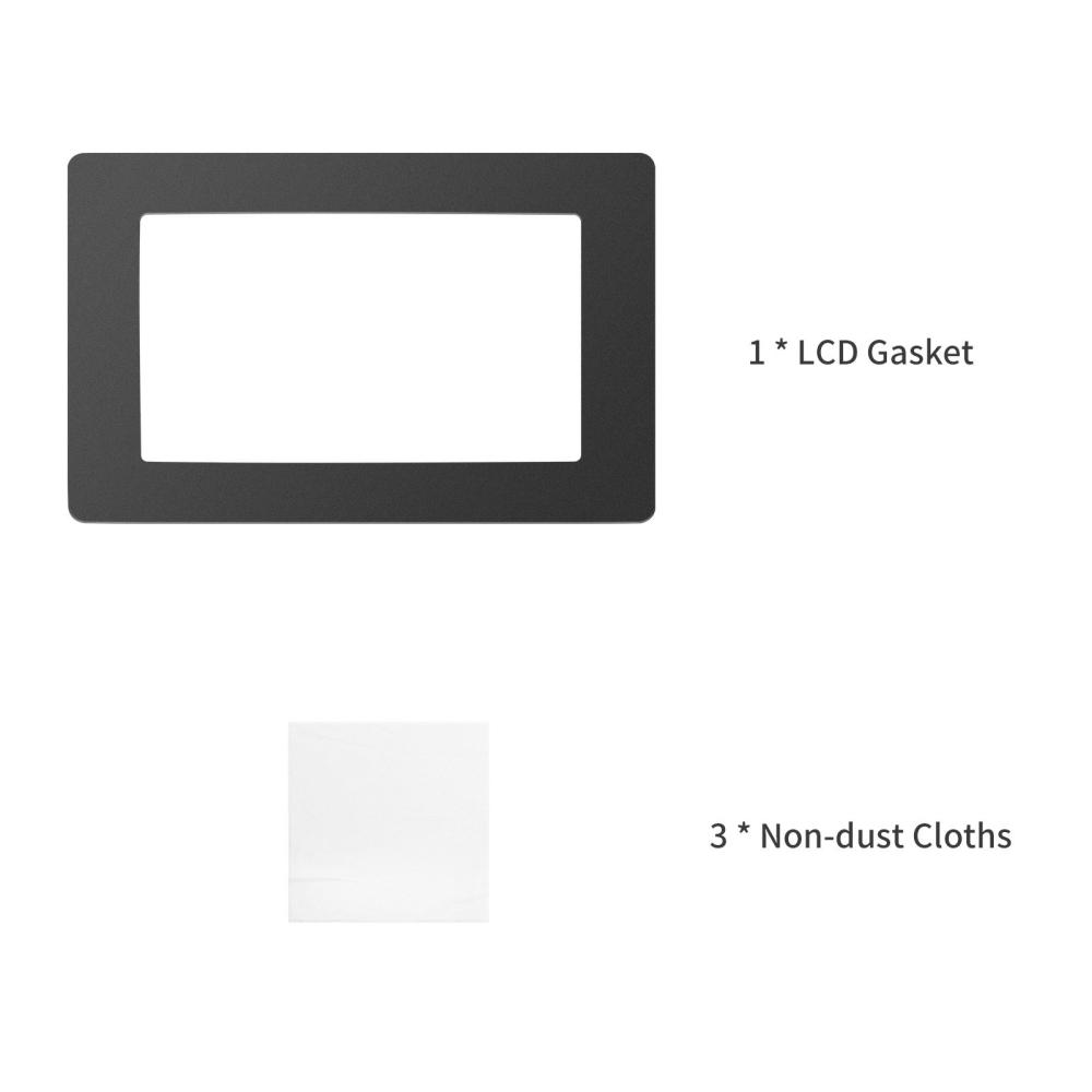 3D Printer Parts |   Black LCD Gasket 6.5 x 4.1in Protection from Resin Spill 3D Printer Parts 3D Printer Parts