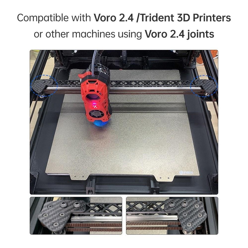 3D Printer Parts |   CNC Carbon Fiber XY Joint Kit Lightweight and Shock-absorbing Structure High Strength Compatible with Voro 2.4 /Trident 3D Printers Easy to Install  3D Printer Parts 3D Printer Parts 3D Printer Parts