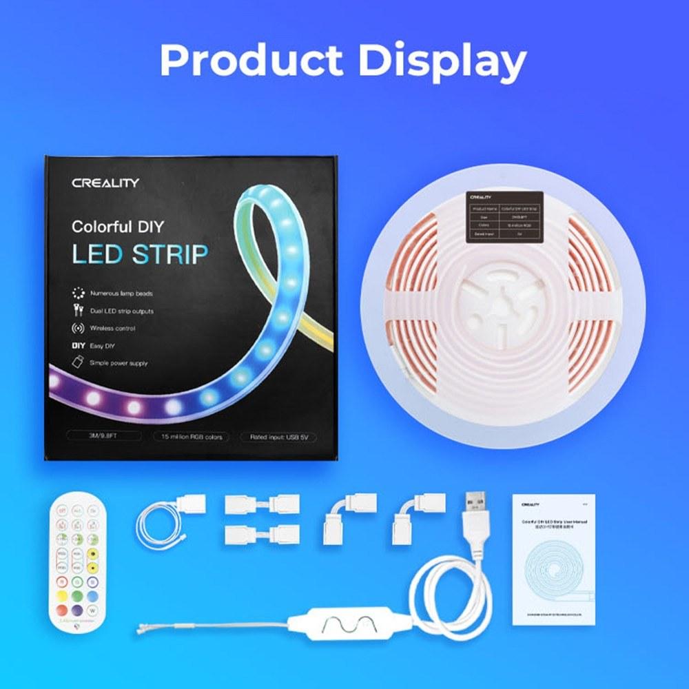 3D Printer Parts |   Creality Colorful DIY LED Strip 300cm Length with USB Easy to Power Supply Wireless Control 3D Printer Parts 3D Printer Parts