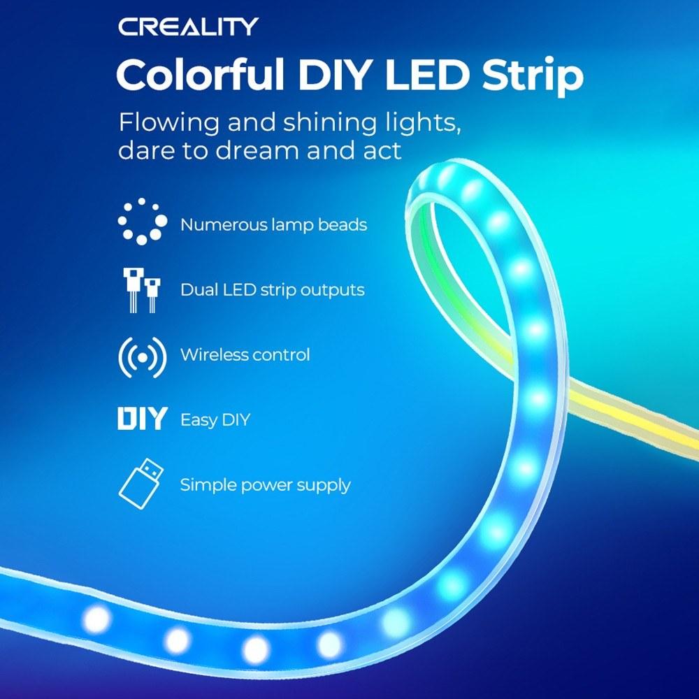 3D Printer Parts |   Creality Colorful DIY LED Strip 300cm Length with USB Easy to Power Supply Wireless Control 3D Printer Parts 3D Printer Parts