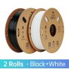 3D Printer Parts |   Creality Ender Fast PLA Filament 1.75mm High Success Rate Spool Dimensional Accuracy +/-0.03mm 2 Roll – Black+White 3D Printer Parts 3D Printer Parts