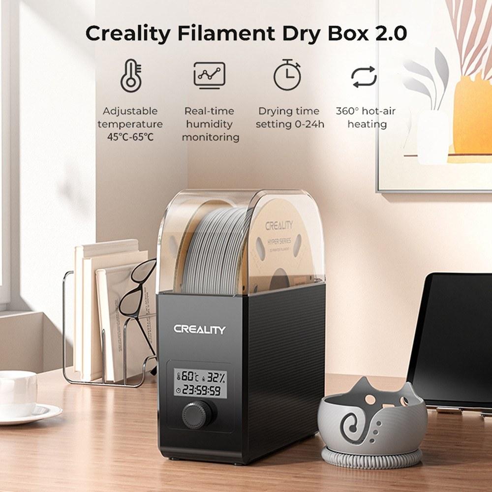 3D Printer Parts |   Creality Filament Dryer Box 2.0 360° Hot-air Heating 1.75mm and 2.85mm Filaments Suitable for PLA/ABS/ASA/PETG/TPU/ PP/PC/PA 3D Printer Parts 3D Printer Parts