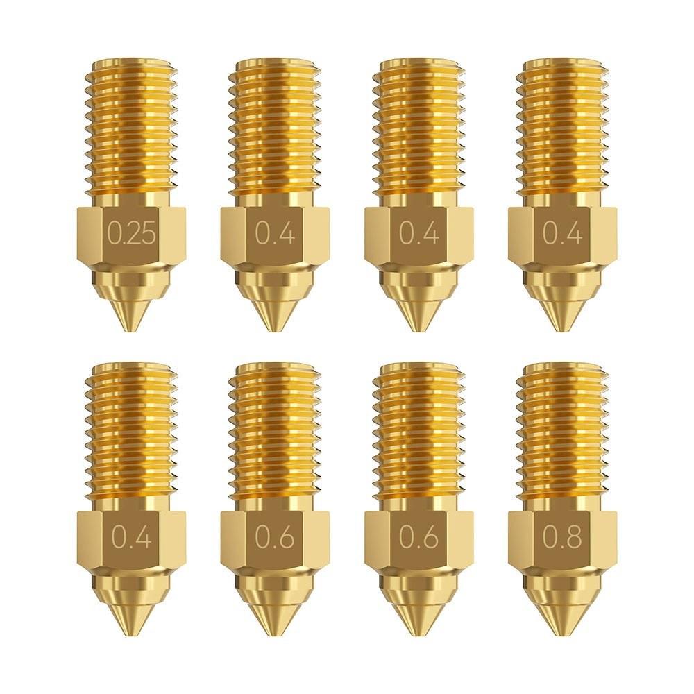 3D Printer Parts |   Creality High-speed Brass Nozzle Kit 8PCS  (1*0.25mm+4*0.4mm+2*0.6mm+1*0.8mm) Suitable for Ender-3 V3 SE / Ender -5 S1 / Ender- 7 3D Printer Parts 3D Printer Parts