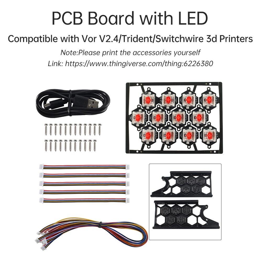 3D Printer Parts |   Hot Key Board Vor Skirt Klipper Pre-installed PCB Board with LED Compatible with Vor V2.4/Trident/Switchwire 3d Printers 3D Printer Parts 3D Printer Parts