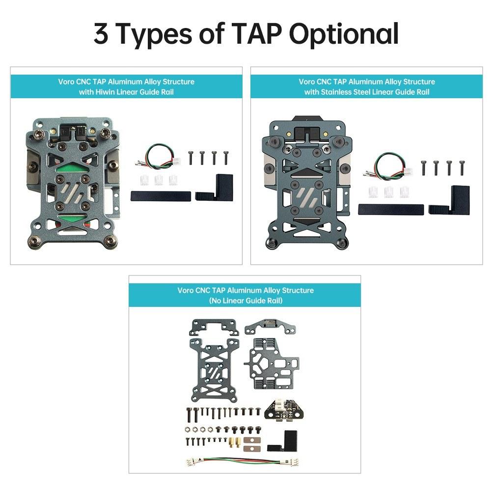 3D Printer Parts |   Voro CNC TAP Aluminum Alloy Tap Lightweight and Anti-shock Structure with Hiwin Linear Guide Rail 0.4μm Accuracy Leveling Kit 3D Printer Parts 3D Printer Parts