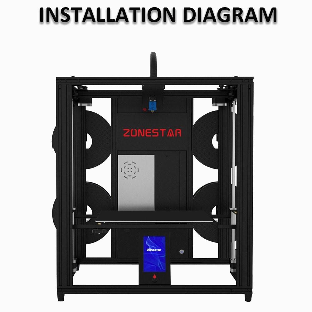 3D Printer Parts |   ZONESTAR 3D Printer Enclosure Upgrade Fireproof Dustproof Protective Cover to Keep Constant Temperature for Z9V5 MK6 3D Printer 3D Printer Parts 3D Printer Parts