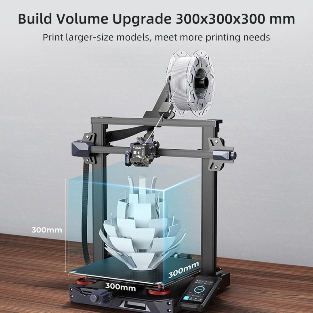 3D Printers |   Creality 3D Ender-3 S1 Plus Desktop 3D Printer 300x300x300 Build Size      PC Spring Steel Printing Platform CR Touch Automatic Leveling with 3D Printer PLA Filament 1KG 1.75mm High Quality 3D Printing Material  +/-0.02mm Standard 1 Rolls – Grey 3D Printers 3D Printers