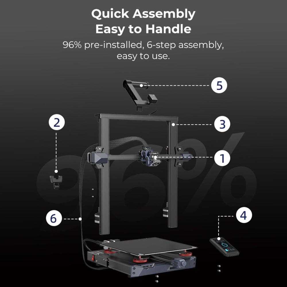 3D Printers |   Creality 3D Ender-3 S1 Plus Desktop 3D Printer 300x300x300 Build Size      PC Spring Steel Printing Platform CR Touch Automatic Leveling with 3D Printer PLA Filament 1KG 1.75mm High Quality 3D Printing Material  +/-0.02mm Standard 1 Rolls – Grey 3D Printers 3D Printers