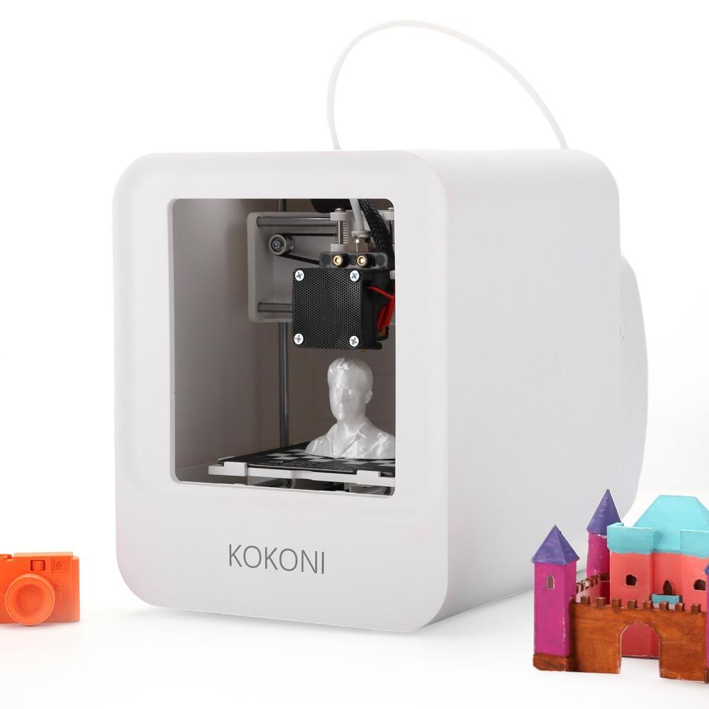 3D Printers |   KOKONI EC1 3D Printer FDM Mini Smart Printing Machine with Removable Magnetic Printing Bed Auto Leveling Fully Assembled with 7m White PLA Filament 3D Printers 3D Printers