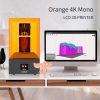 3D Printers |   LONGER Orange 4K Mono 3D Printer Ultrafine LCD Resin Printer 4.72”x2.68”x7.48” Large Printing Size 3D Printers 3D Printers