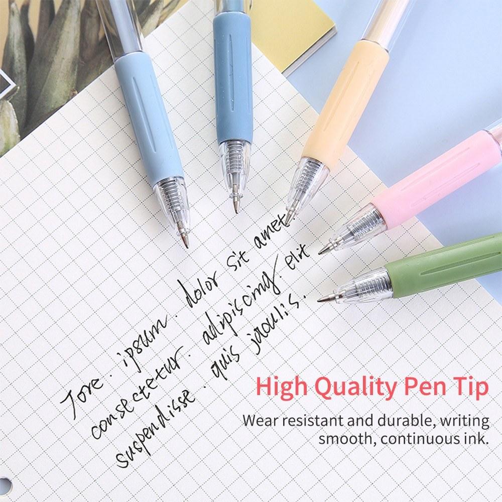 Basic Office |   1pc Refillable & Retractable Gel Ink Pens 0.5mm Black Ink Gel Pen with 6 Ink Refills for Office School Students Adults Basic Office Basic Office