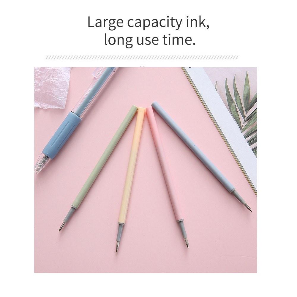 Basic Office |   1pc Refillable & Retractable Gel Ink Pens 0.5mm Black Ink Gel Pen with 6 Ink Refills for Office School Students Adults Basic Office Basic Office