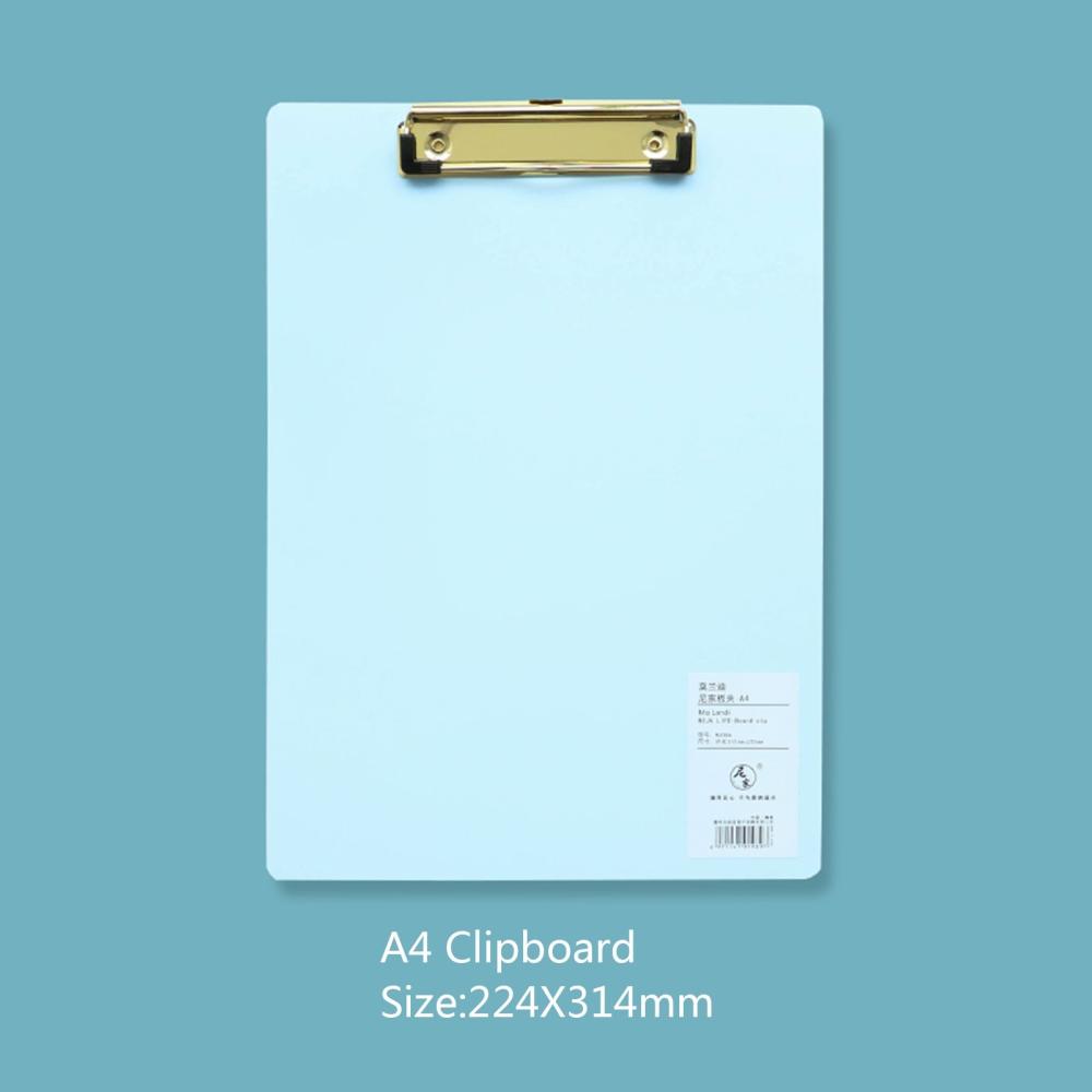 Basic Office |   A4 Plastic Clipboard Hardboard Writing Pad Profile Clip with Hanging Hole for Students School Office Basic Office Basic Office