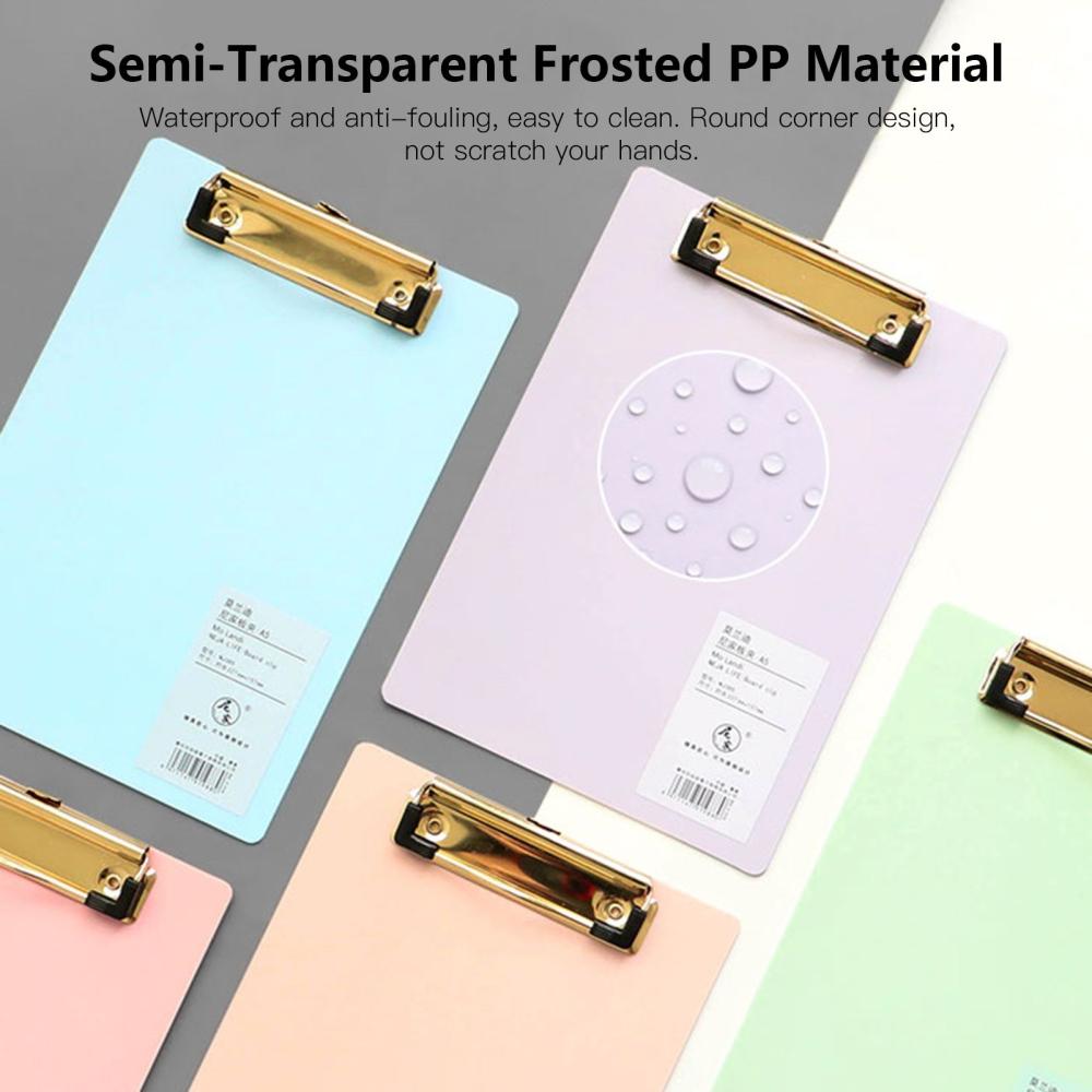 Basic Office |   A4 Plastic Clipboard Hardboard Writing Pad Profile Clip with Hanging Hole for Students School Office Basic Office Basic Office