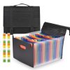 Basic Office |   Bisofice Accordian File Folder Organizer with Handle 24 Pockets Expanding File Case Basic Office Basic Office