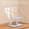 Basic Office |   Bisofice Desktop Book Stand for Reading 360 Degrees Rotating Base Transparent Acrylic Panel and Page Clips Foldable and Angle Adjustable Basic Office Basic Office