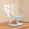 Basic Office |   Bisofice Desktop Book Stand for Reading 360 Degrees Rotating Base Transparent Acrylic Panel and Page Clips Foldable and Angle Adjustable Basic Office Basic Office