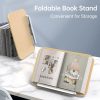 Basic Office |   Desktop Book Stand for Reading with Wooden Panel and Rolling Ball Page Clips Basic Office Basic Office