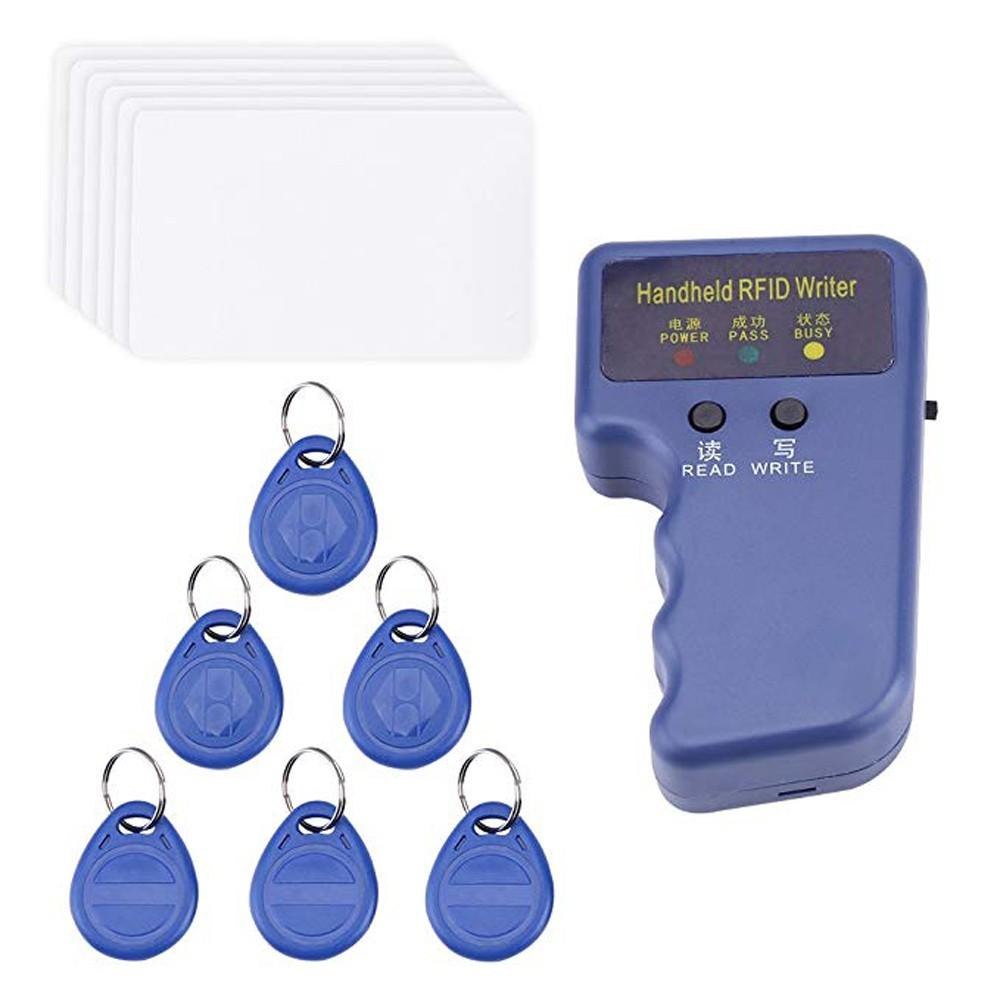 Basic Office |   Handheld 125KHz RFID ID Card Copier Writer Duplicator Programmer Reader Code Writable EM4305 ID Keyfobs Tags Card Key Cards Basic Office Basic Office