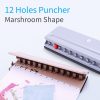 Basic Office |   KW-triO Handheld DIY Mushroom 12 Holes Punch Puncher Paper Cutter with Ruler 6 Sheets Punch Capacity A4 / A5 / A7 / B5 for Office Home School Students Supplies Basic Office Basic Office