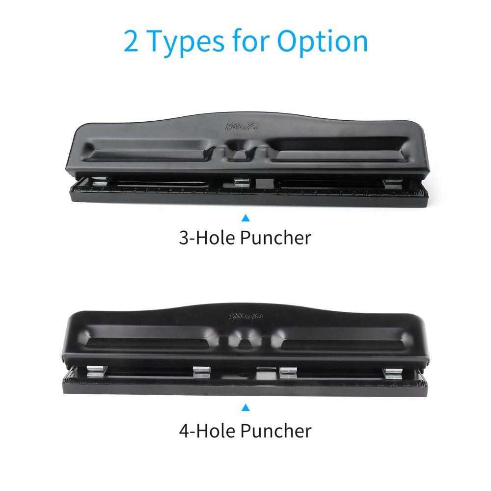 Basic Office |   KW-triO Portable 3 Hole Punch Handheld Metal Hole Puncher 10 Sheet Capacity 7mm Aperture Paper Punch for A4 A5 A7 A6 B5 Notebook Scrapbook Diary Planner Basic Office Basic Office