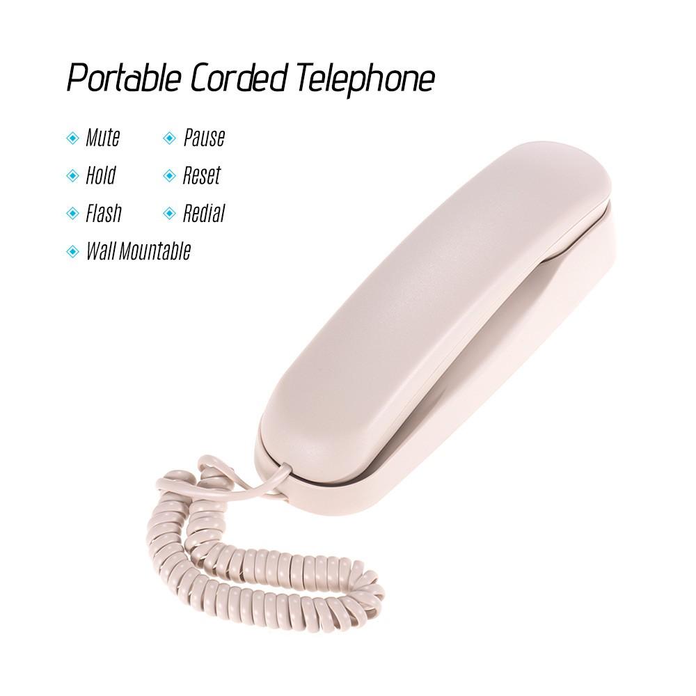 Basic Office |   Mini Desktop Corded Landline Phone Fixed Telephone Wall Mountable Supports Mute/ Pause/ Hold/ Reset/ Flash/ Redial Functions for Home Hotel Office Bank Call Center Basic Office Basic Office