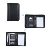 Basic Office |   Portable Professional Business Portfolio Padfolio Folder Document Case Organizer A5 PU Leather Zippered Closure with Calculator Card Holder Memo Note Writing Pad Basic Office Basic Office