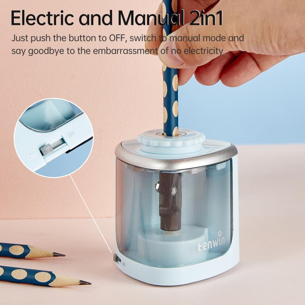 Basic Office |   Tenwin Portable Electric Pencil Sharpener Basic Office Basic Office