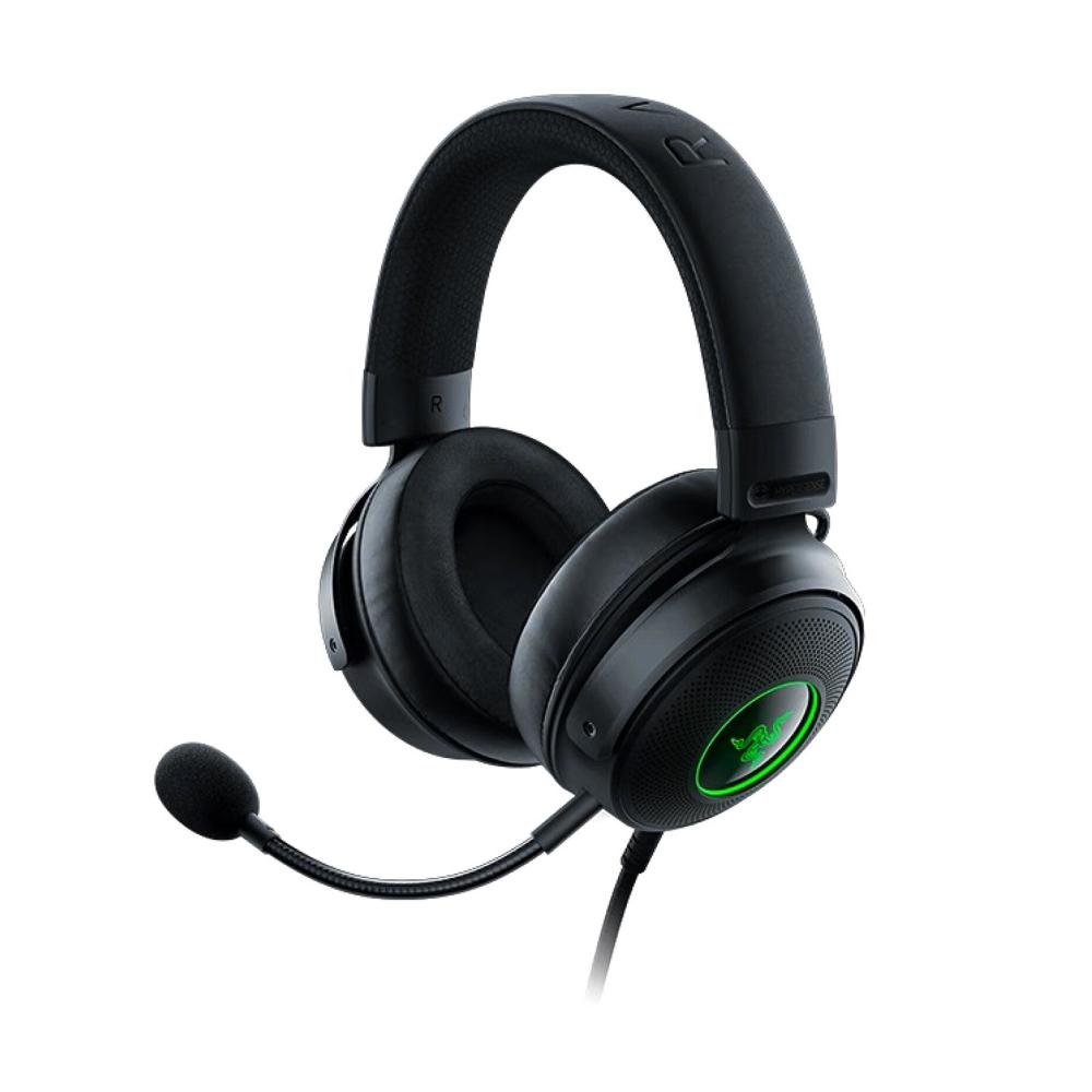 Earphone & Microphone |   Razer V3 Chroma RGB Headphones Wired USB Gaming Headset with Detachable HyperClear Cardioid Mic Computer Peripherals Earphone & Microphone