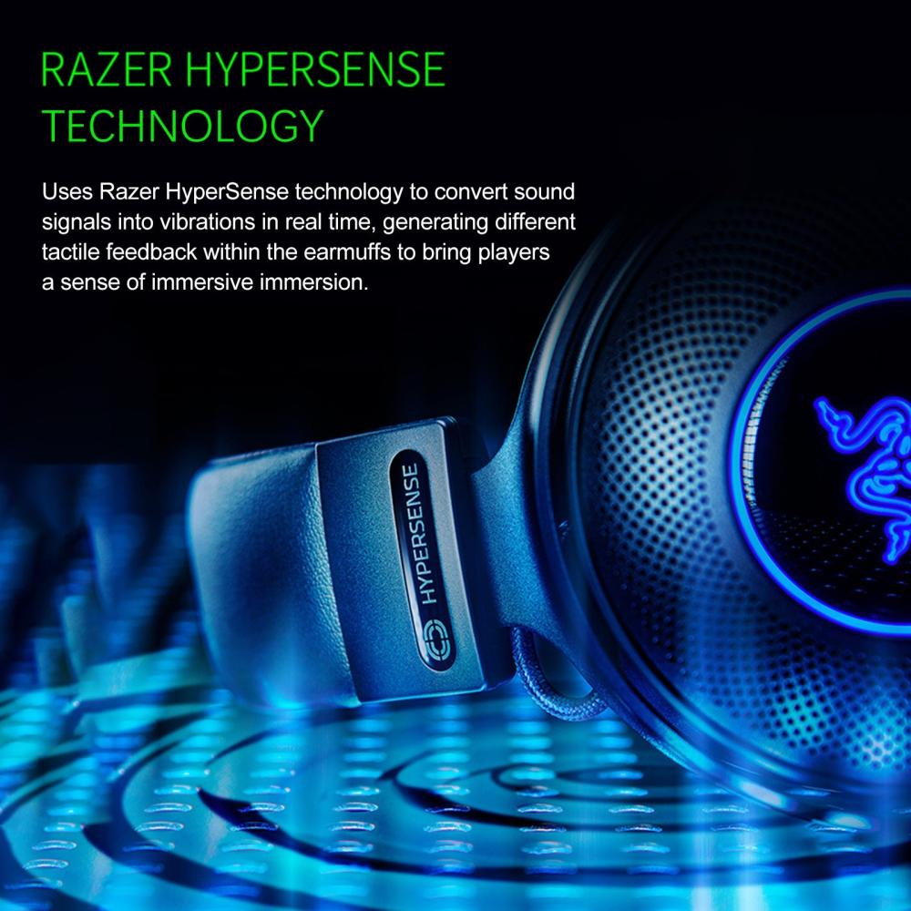 Earphone & Microphone |   Razer V3 Chroma RGB Headphones Wired USB Gaming Headset with Detachable HyperClear Cardioid Mic Computer Peripherals Earphone & Microphone