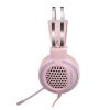 Earphone & Microphone |   Wired Headset Gaming Headset Colorful RGB Light Headphone with 360° Noise Reduction Microphone for PC Laptop Pink Computer Peripherals Earphone & Microphone