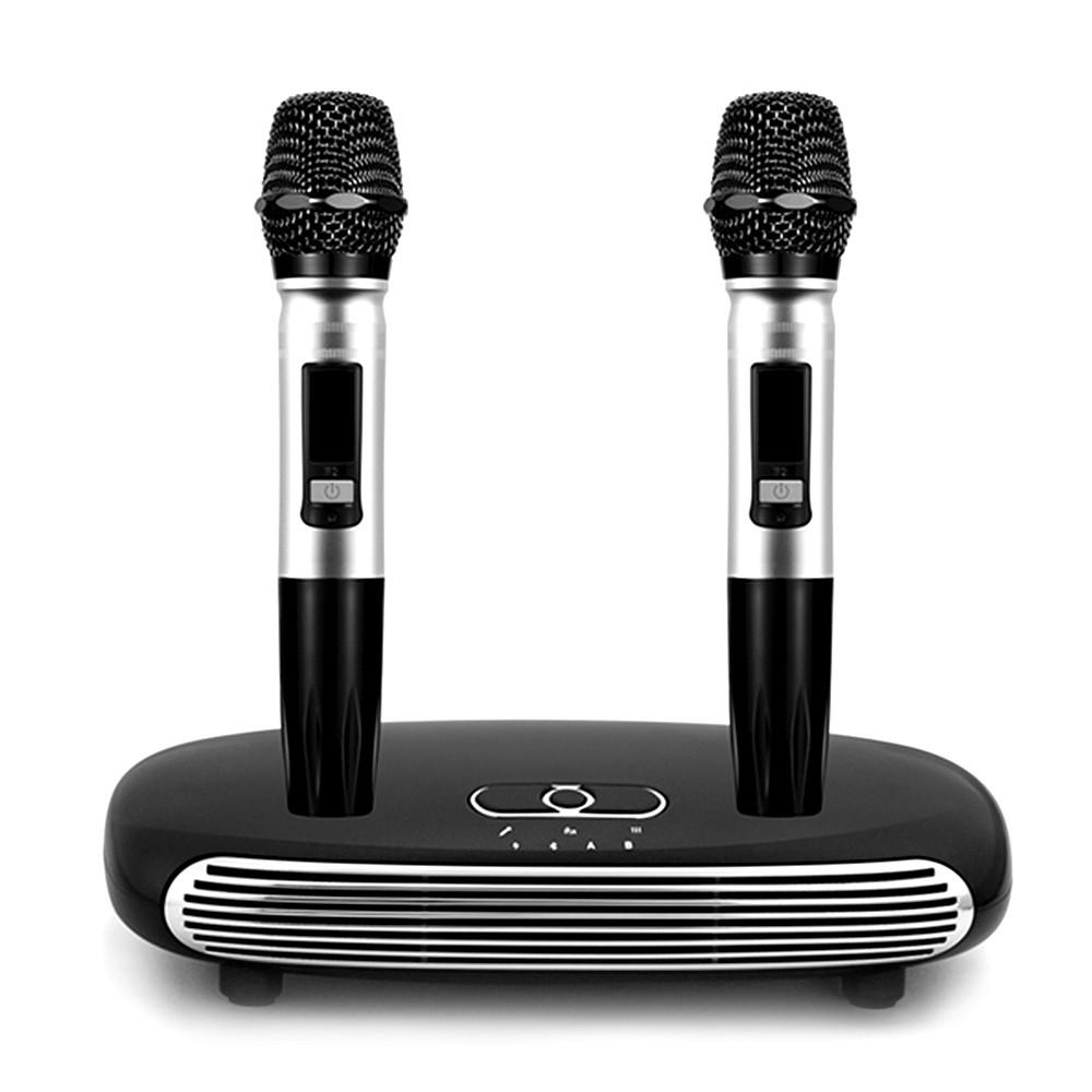 Earphone & Microphone |   Wireless BT Karaoke Set with Dual Wireless BT Microphone for Smart TV/Set-top Box/Computer/Smart Phone Black Karaoke Box US Plug Computer Peripherals Earphone & Microphone