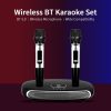 Earphone & Microphone |   Wireless BT Karaoke Set with Dual Wireless BT Microphone for Smart TV/Set-top Box/Computer/Smart Phone Black Karaoke Box US Plug Computer Peripherals Earphone & Microphone