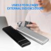 Hard Drives Accessories |   M.2 NGFF Mobile Hard Disk Case USB3.0 to NGFF External Aluminum Alloy SSD Enclosure Support B-key SATA SSD Silver Drives & Storage Hard Drives Accessories