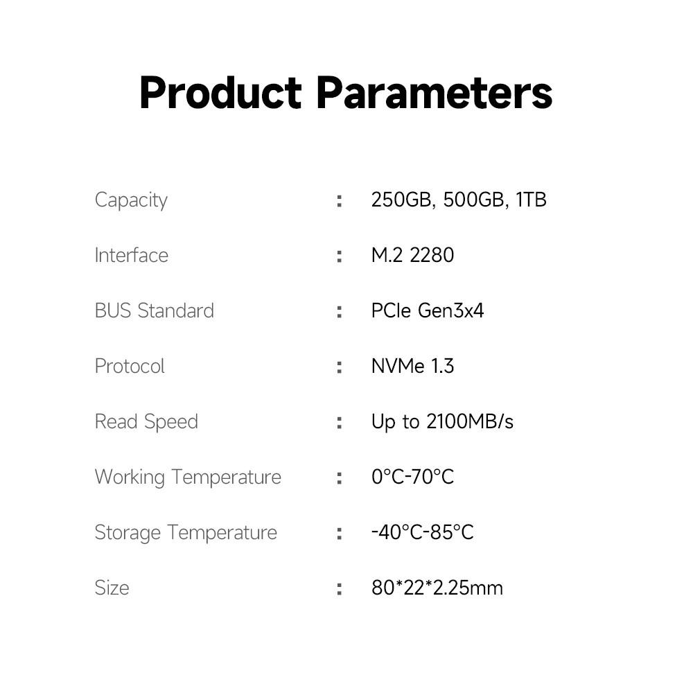 Hard Drives |   Lexar NM610 250GB M.2 NVMe SSD Internal Solid State Drive PCIe3.0 4-channel NVMe1.3 High-speed Standard up to 2100MB/s Read Speed Drives & Storage Hard Drives