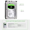 Hard Drives |   Seagate BarraCuda Series ST4000DM004 3.5 inch Mechanical Hard Disk SATA Internal HDD  5400RPM 256MB Cache for PC/Mac Drives & Storage Hard Drives