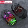 Keyboards & Mouse |   2.4G Wireless Computer Mouse for Notebook PC Laptop with USB Receiver Colorful LED Light 800/1200/1600 3-Level DIP Built-in Rechargeable Battery Computer Peripherals Keyboards & Mouse