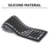 Keyboards & Mouse |   2.4G Wireless Keyboard 107 Keys Portable Folding Soft Silicone Dustproof Keyboard for Desktop Computer Laptop Plug and Play Computer Peripherals Keyboards & Mouse