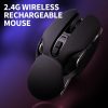 Keyboards & Mouse |   2.4G Wireless Mouse Ergonomic Office Mouse 10m Transmission Distance 3-level Adjustable DPI Plug and Play for PC Laptop Black Computer Peripherals Keyboards & Mouse