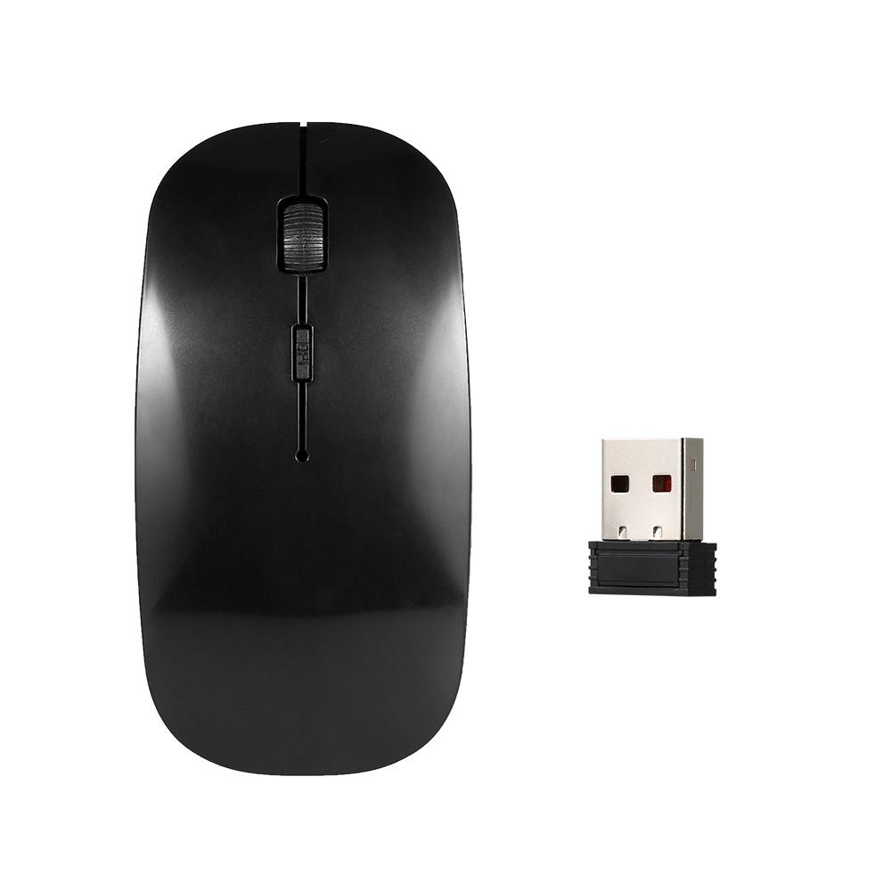 Keyboards & Mouse |   2.4G Wireless Mouse Portable Ultra-thin Mute Mouse 4 Keys Wireless Optical Mouse 1600DPI for   Desktop Computer Laptop Black Computer Peripherals Keyboards & Mouse