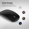 Keyboards & Mouse |   2.4G Wireless Mouse Portable Ultra-thin Mute Mouse 4 Keys Wireless Optical Mouse 1600DPI for   Desktop Computer Laptop Black Computer Peripherals Keyboards & Mouse