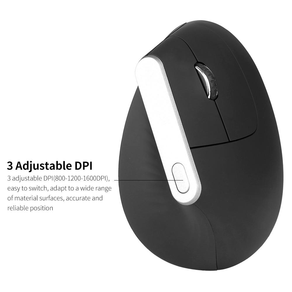 Keyboards & Mouse |   2.4G Wireless Optical Mouse Vertical Mouse 6 Keys Ergonomic Mice with 3-gear Adjustable DPI for PC Laptop Black Computer Peripherals Keyboards & Mouse