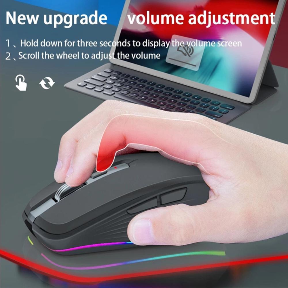 Keyboards & Mouse |   2.4G+BT5.1 Dual-mode Wireless Mouse Computer Gaming Mice Ergonomic Design 4-gear   Adjustable DPI Built-in Rechargeable Battery for Laptop Computer Peripherals Keyboards & Mouse