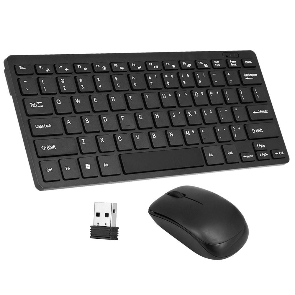 Keyboards & Mouse |   2.4GHz Ultra Thin Wireless Keyboard Mouse Combo With Protective Cover Computer Peripherals Keyboards & Mouse