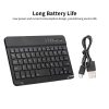 Keyboards & Mouse |   7-inch Wireless BT 3.0 Keyboard Mini Ultra-slim BT Keyboard for Tablet Smartphone Support iOS Windows Android Systems Black Computer Peripherals Keyboards & Mouse