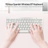 Keyboards & Mouse |   78 Keys Spanish Wireless BT Keyboard BT 3.0 Portable Ultra-slim Keyboard Support Windows/iOS/Android for Laptop Tablet Phone Computer Peripherals Keyboards & Mouse