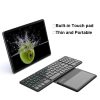 Keyboards & Mouse |   B055 Ultra Thin Wireless keyboard Four fold with large touchpad BT keyboard Tablet Silent mini keyboard Computer Peripherals Keyboards & Mouse