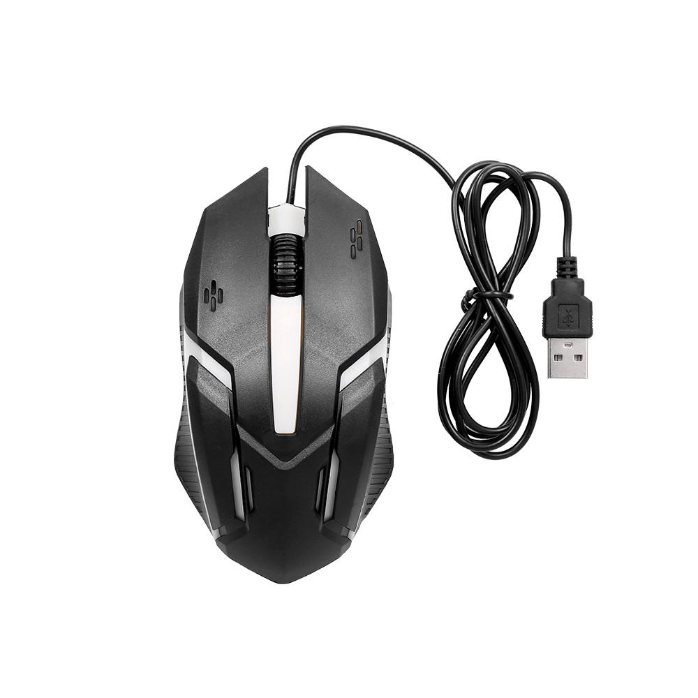 Keyboards & Mouse |   CM-818 Wired Optical Mouse Gaming Mouse 1200DPI USB Gaming Mouse Ergonomic Mouse with Colorful Breathing Light Black Computer Peripherals Keyboards & Mouse